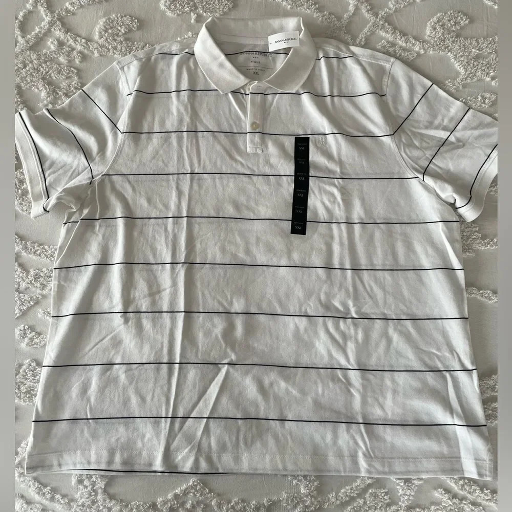 Banana Republic Monogram Striped Pique Polo - Picture 1 of 6